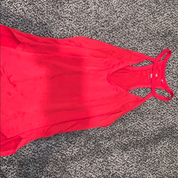 Bright red halter tank top - Picture 1 of 2